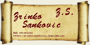 Zrinko Sanković vizit kartica